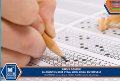 2023/2 Dönemi, 26 Ağustos 2023 Staja Giriş Sinav Duyurusu