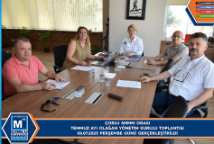 Çorlu Smmm Odasi Temmuz Ayi Olağan Yönetim Kurulu Toplantisi, Perşembe Günü Gerçekleştirildi