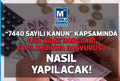 7440 Sayili Kanun Kapsaminda Oda Aidat Borçlari Yapilandirma Başvurusu