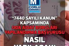 7440 Sayili Kanun Kapsaminda Oda Aidat Borçlari Yapilandirma Başvurusu