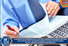 Olağanüstü Hal Süresince 4691 Ve 5746 Sayili Kanunlar Kapsaminda Sağlanan Gelir Vergisi Stopaji Teşvikinin Hesabinda Çalişma Süresinin Tamami Bölge Ve Merkezler Dişinda Geçirilebilecek