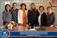 Çağdaş Yaşami Destekleme Derneği Çorlu Şubesi, Yönetim Kurulu Başkani'miz Sayin Ayşe Eroğlu'nu Ziyaret Etti