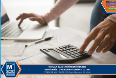 1 Ocak 2023 Tarihinden İtibaren Vergiden İstisnakidem Tazminati Tutari
