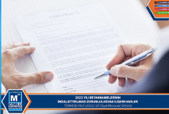2023 Yılı Beyannamelerinin İmzalattırılması Zorunluluğuna İlişkin Hadler