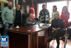 Oda Başkani'miz Sayin Ayşe Eroğlu, Çorlu Berberler Ve Kuaförler Odasi Başkani Sayin Kuluptakan'i Ziyaret Etti