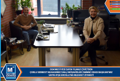 Üyemiz Yilmaz Çivici'den, Oda Başkani'miz Eroğlu'na Nezaket Ziyareti