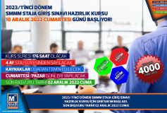 2023/1'inci Dönem Smmm Staja Giriş Sinavi Hazirlik Kursu İçin Geri Sayim Başladi