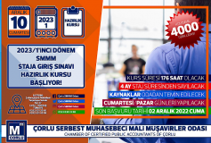 2023/1'inci Dönem Smmm Staja Giriş Sinavi Hazirlik Kursu Başliyor