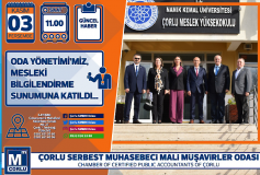 Oda Yönetimi'miz, Mesleki Bilgilendirme Sunumuna Katildi