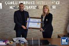 Meslektaşimiz Doğanay Çelik'e, Ruhsat Ve Büro Tescil Belgesi'ni Teslim Ettik