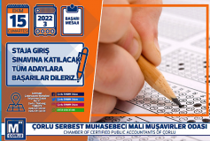 Staja Giriş Sinavina Katilacak Tüm Adaylara Başarilar Dileriz...