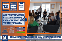 Yönetim Kurulu Ve Staj Eğitim Komitesi Üyeleri, Staja Giriş Sinavina Katilacak Adaylarla Bir Araya Geldiler