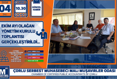 Ekim Ayi Olağan Yönetim Kurulu Toplantisi Gerçekleştirildi