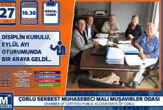 Disiplin Kurulu Eylül Ayi Oturumunda Bir Araya Geldi