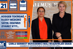 Kosgeb Tekirdağ Kuzey Müdürü Sayin, Oda'mizi Ziyaret Etti