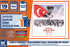 19 Eylül Gaziler Günü Kutlu Olsun!