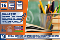 2022/2 Dönemi Smmm Ve Özel Smmm Sınav Sonuçları İtiraz Başvurusu