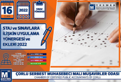 Tesmer Staj Ve Sınavlara İlişkin Uygulama Yönergesi Ve Ekleri 2022