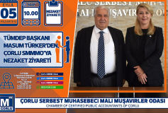 Tümdep Başkani Masum Türker'den, Çorlu Smmmo'ya Nezaket Ziyareti