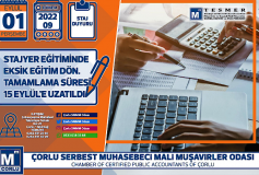 Stajyer Eğitiminde (E-Use) Eksik Eğitim Dönemlerini Tamamlama Süresi 15 Eylül 2022 Tarihine Uzatılmıştır.