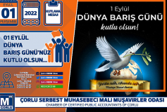 1 Eylül Dünya Bariş Günü Kutlu Olsun