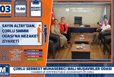 Meslek Büyüğümüz Ahmet Altay'dan, Çorlu Smmmo'ya Nezaket Ziyareti