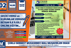 Geçici Vergi Ve Kurumlar Vergisi Beyanı İle İlgili Dikkat Edilmesi Gereken Güncel Konular...