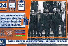 Lozan Antlaşmasi Modern Türkiye Cumhuriyeti'nin Tapu Senedidir...