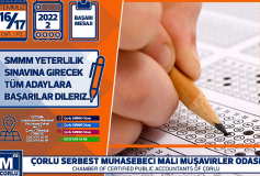 2022/2 Smmm Yeterlilik Sinavina Girecek Tüm Adaylara Başarilar Dileriz