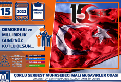 Demokrasi Ve Milli Birlik Günü'nüz Kutlu Olsun..