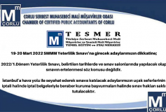 19-20 Mart 2022 Smmm Yeterlilik Sınavı