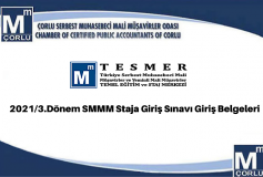 2021/3.dönem Smmm Staja Giriş Sınavı Giriş Belgeleri