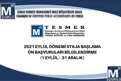 2021 Eylül Dönemi Staja Başlama Ön Başvuruları Bilgilendirme