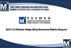 2021/2.dönem Staja Giriş Sınavına İlişkin Duyuru