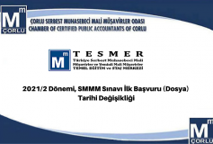 2021/2 Dönemi Smmm Sınavı İlk Başvuru (Dosya) Tarihi Değişikliği