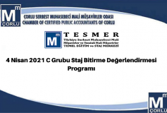 4 Nisan 2021 C Grubu Staj Bitirme Değerlendirmesi Programı