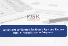 Büyük Ve Orta Boy İşletmeler İçin Finansal Raporlama Standardının 9`uncu Bölümüne İlişkin Modül Yayımlanmıştır