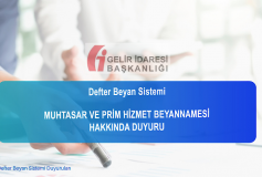 Defter Beyan Sistemi Duyuruları