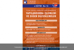 Türmob' Un 7256 Sayılı Kanun Kapsamında Yapılandırma İşlemleri Ve Diğer Düzenlemeler Konulu E-Eğitim No: 16