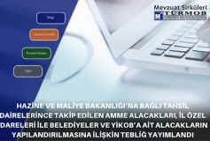 Hazine Ve Maliye Bakanlığı'na Bağlı Tahsil Dairelerince Takip Edilen Amme Alacakları, İl Özel İdareleri İle Belediyeler Ve Yikob'a Ait Alacakların Yapılandırılmasına İlişkin Tebliğ Yayımlandı