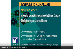 İesba Etik Kurallar, Örnek Olay-11, Muhasebe Meslek Mensuplarından Beklenen Görevler Zihniyet Ve Önyargılara Odaklanma