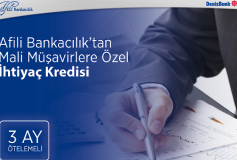 Denizbank'dan Mali Müşavirlere Özel 3 Ay Ötelemeli İhtiyaç Kredisi