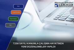 7256 Sayılı Kanunla Çalışma Hayatında Yeni Düzenlemeler Yapıldı