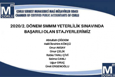 2020/2. Dönem Smmm Yeterlilik Sınavında Başarılı Olan Stajyerlerimiz