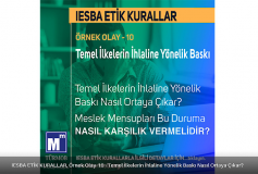 İesba Etik Kurallar, Örnek Olay-10 - Temel İlkelerin İhlaline Yönelik Baskı Nasıl Ortaya Çıkar? Meslek Mensupları Bu Duruma Nasıl Karşılık Vermelidir?