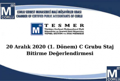 20 Aralık 2020 (1. Dönem) C Grubu Staj Bitirme Değerlendirmesi