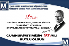 Cumhuriyetimizin 97. Yılı Kutlu Olsun.
