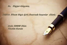 Smmm Stajyer Adaylarimiz, 10.10.2020 Tarihinde 2020/3. Dönem Staja Giriş Sinavinda Başarilar Dileriz. Çorlu Smmm Odasi Yönetim Kurulu