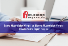 Banka Muameleleri Vergisi Ve Sigorta Muameleleri Vergisi Mükelleflerine İlişkin Duyuru