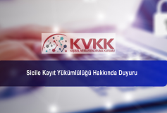 Sicile Kayıt Yükümlülüğü Hakkında Duyuru